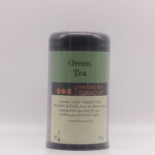 Ceylon Green -20 Non-Woven Pyramid Tea Bags - Tin with Alufoil Pouch